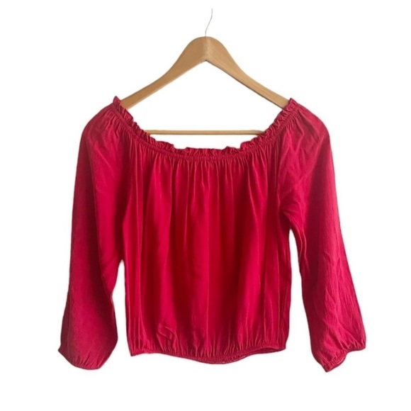 BRANDY MELVILLE Red Off The Shoulder Top - Picture 1 of 3